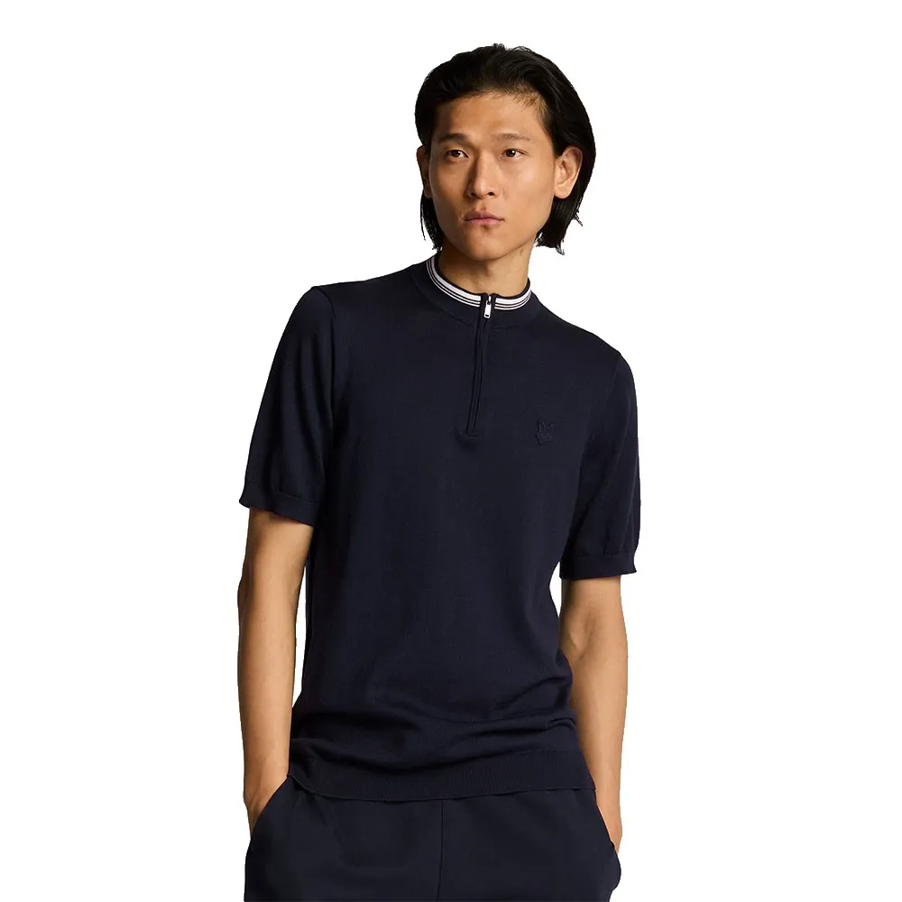 

Свитер Lyle & Scott Tipped short sleeve, синий