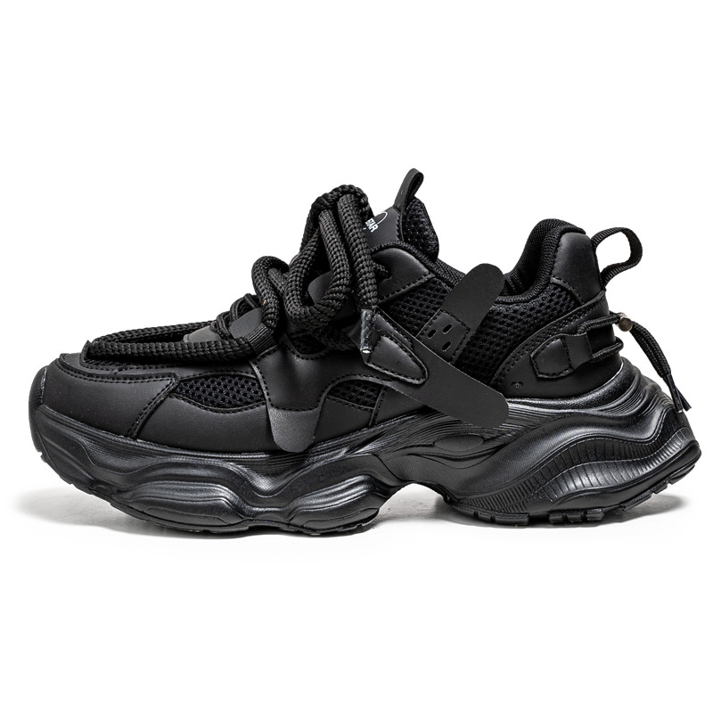 

Угрюмый баран Антискользящие Износостойкие Дышащие Увеличивающие рост Низкие Массивные Кроссовки Мужские, Черный