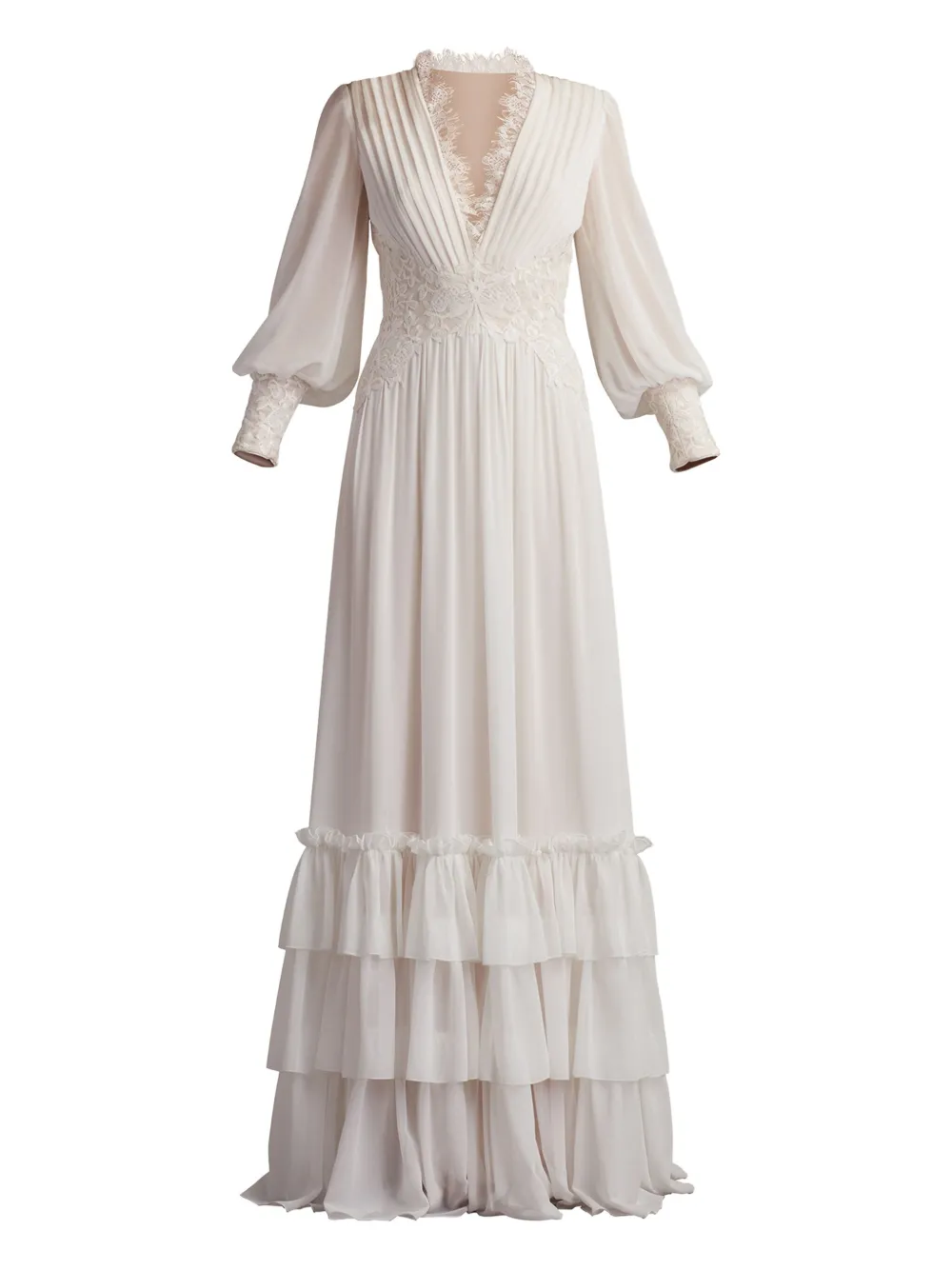 

Платье с кружевом Tadashi Shoji, белый