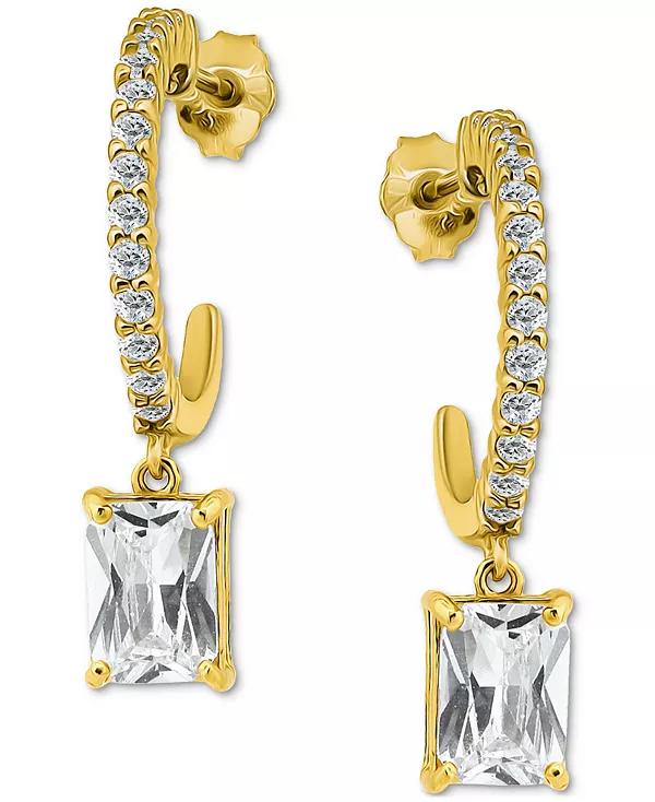 

Серьги-Кольца с подвесками из кубического циркония (3-5/8 карата) из стерлингового серебра с 18-каратным золотом, эксклюзивно в Macy's (также доступны в стерлинговом серебре) Giani Bernini, gold