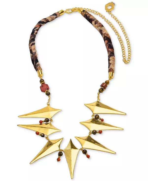 

Длинное ожерелье из алайи с позолотой 18 карат, 24 дюйма + удлинитель 10 дюймов Nectar Nectar New York, gld