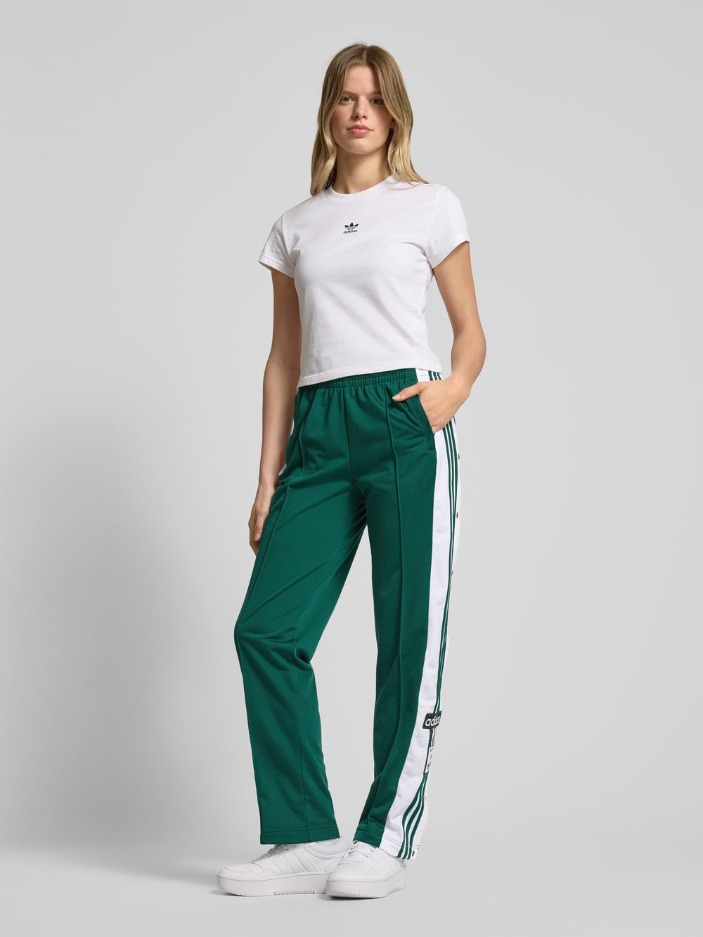 

Спортивные брюки с этикеткой, модель «ADIBREAK» adidas Originals, темно-зеленый