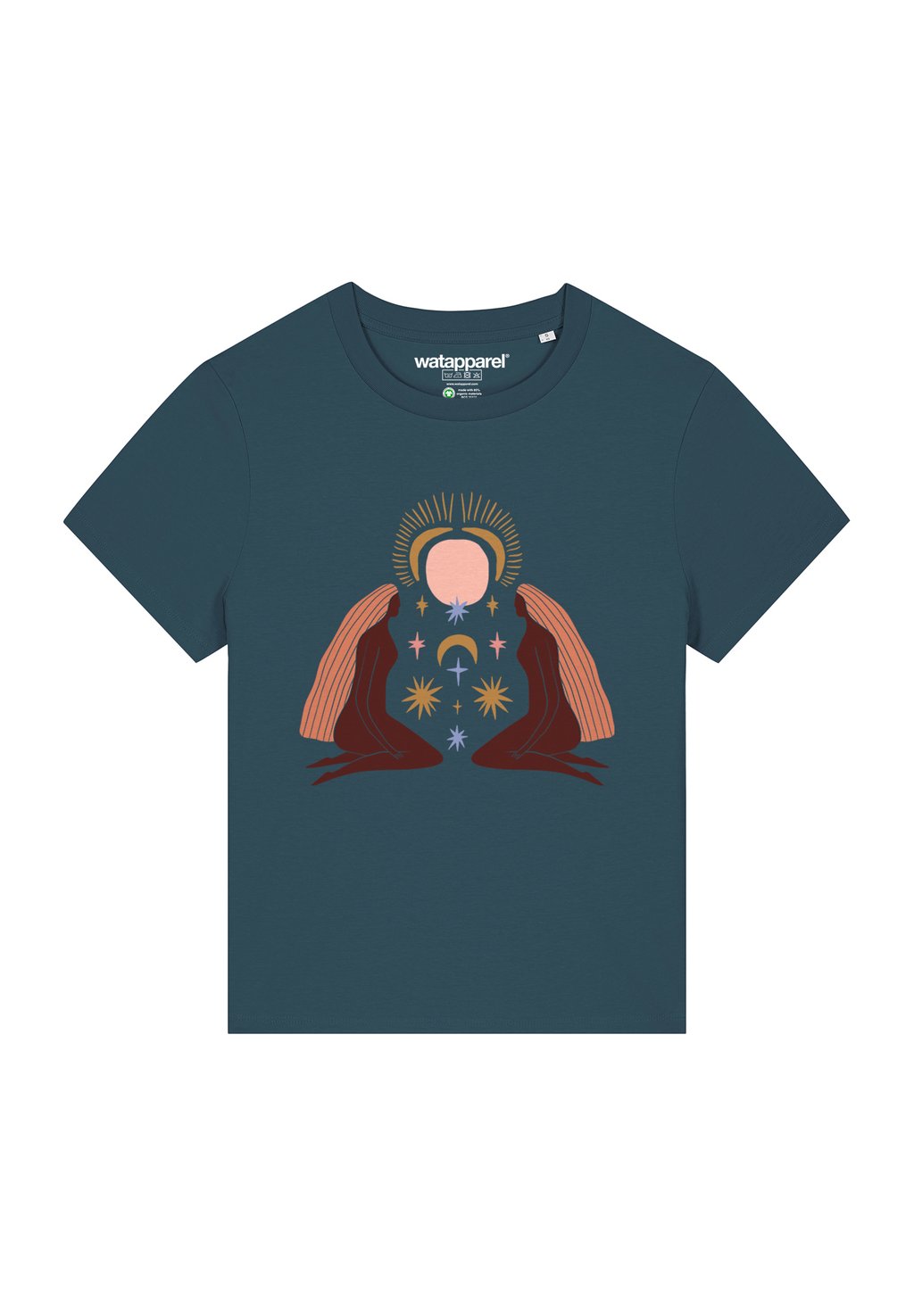 

Футболка с принтом LOVE AND FLEX watapparel, бирюзовый