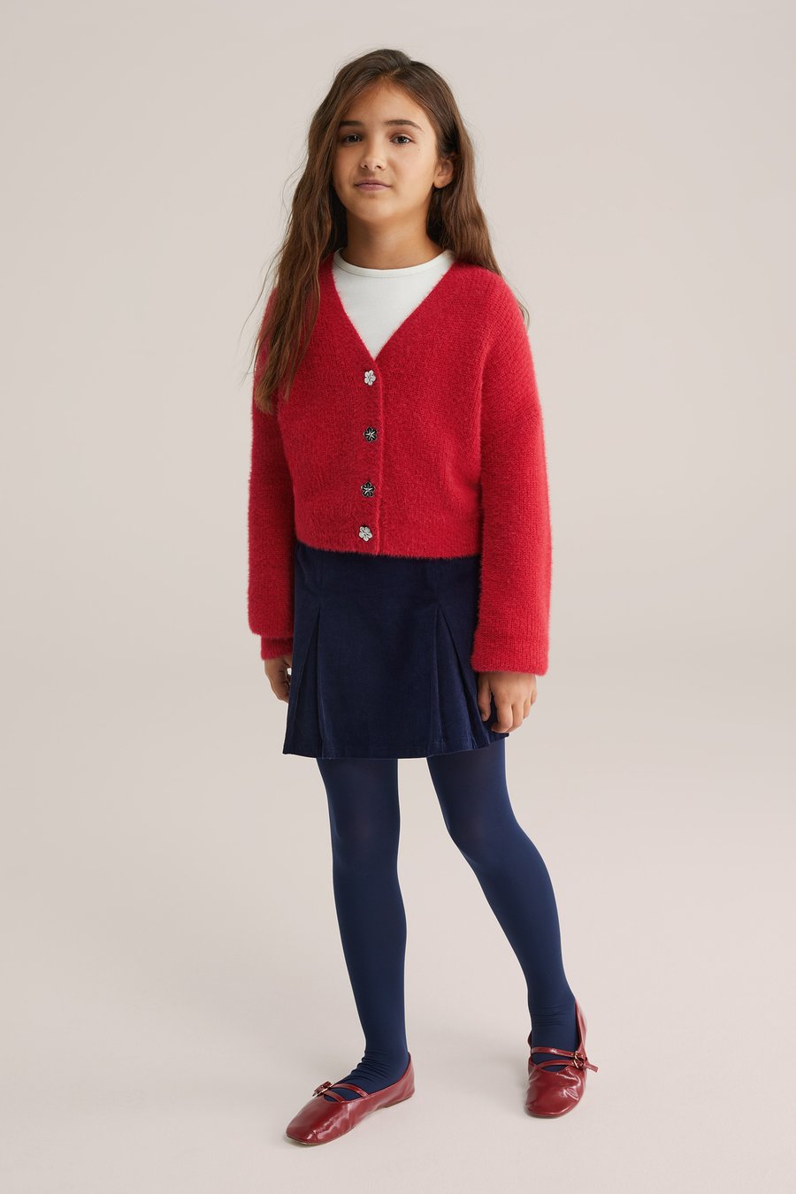 Кардиган WE Fashion Cardigan, Bright Red/Mottled Light Red — фото 2