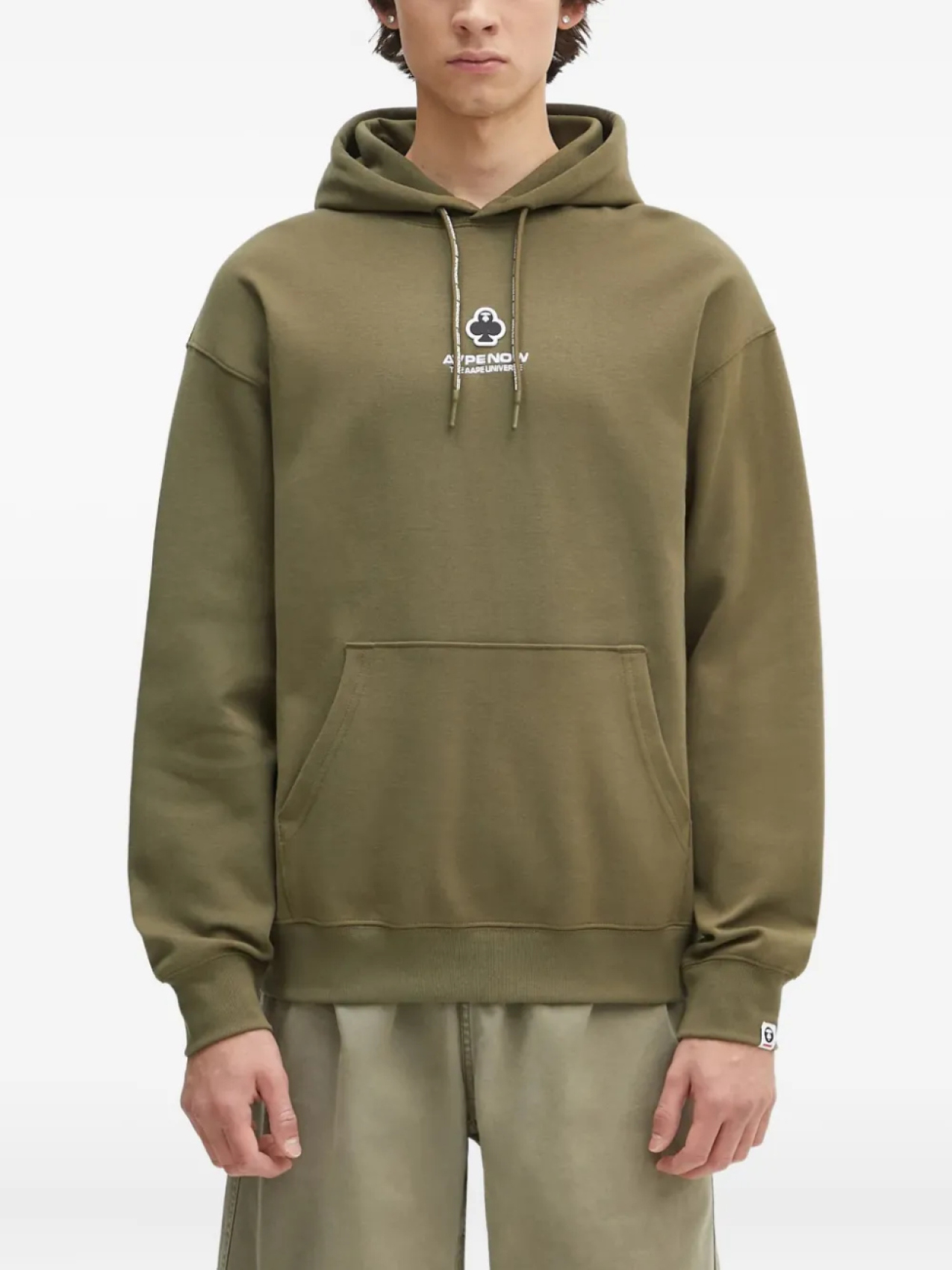 

Толстовка AAPE BY *A BATHING APE с вышитым логотипом, зеленый