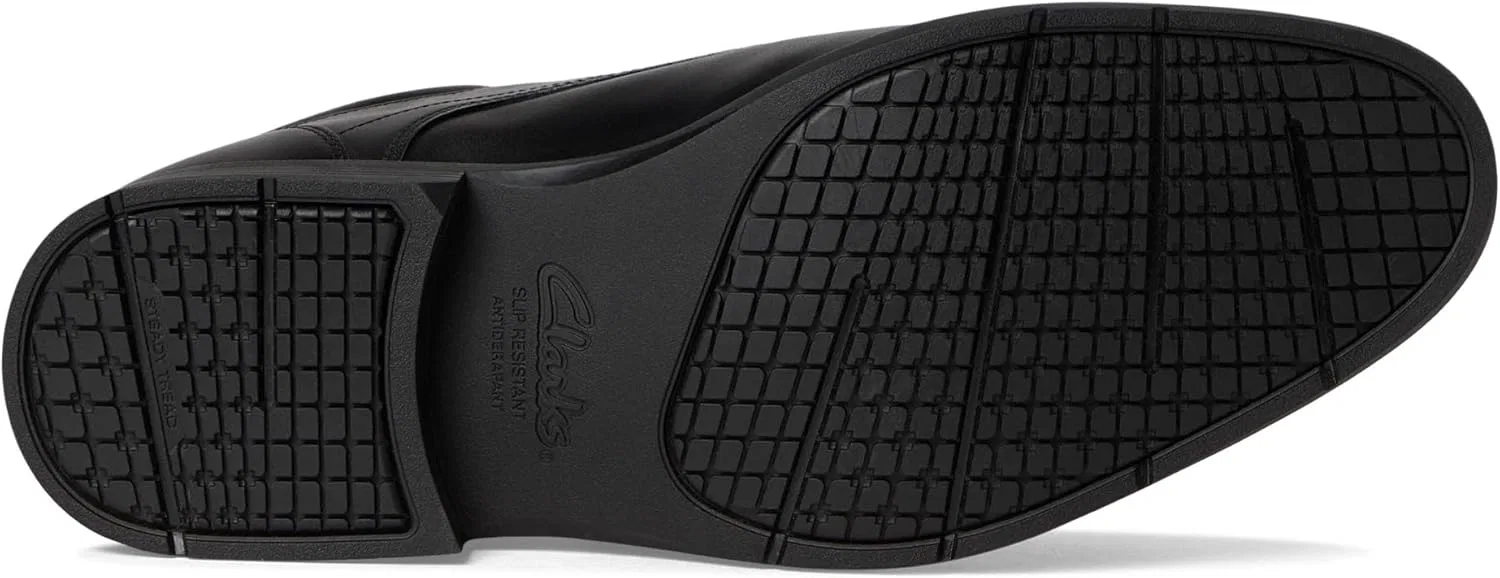 Мужские кружевные оксфорды Clarks Steadwell, Black Leather — фото 4