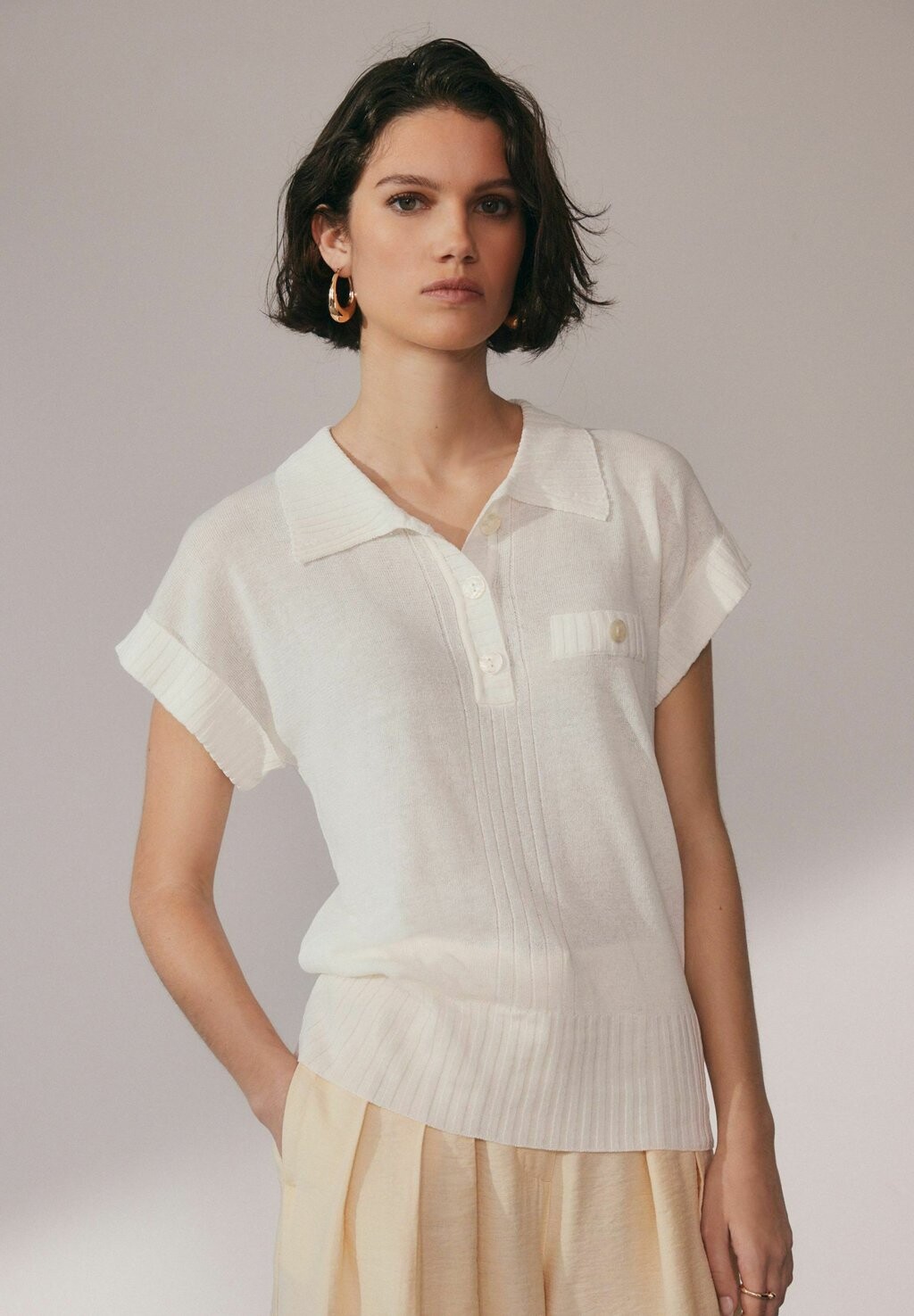 

Рубашка поло SHORT SLEEVE-REGULAR FIT Next, белый