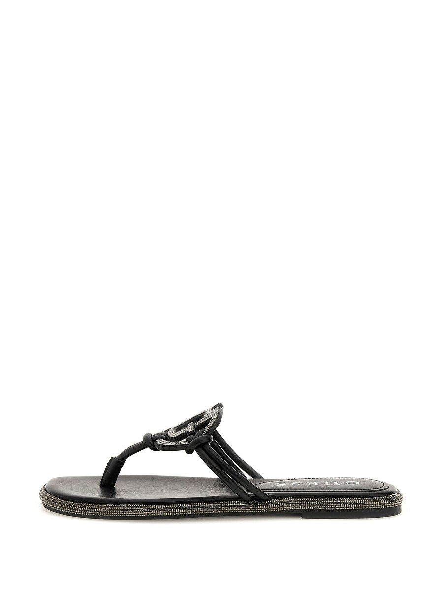 Сандалии с Т-образной перемычкой GUESS Saima, Black