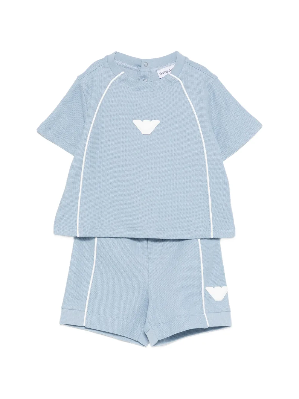 

Комплект шорт с нашивкой-логотипом Emporio Armani Kids, синий
