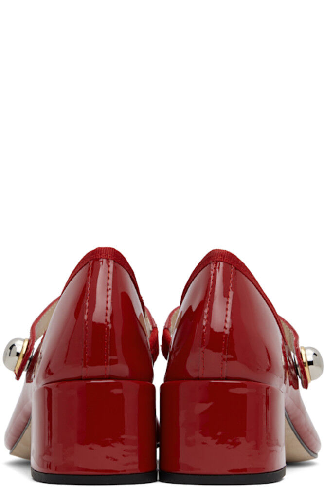 Туфли на каблуках Fabienne Mary Jane красного цвета Repetto — фото 2