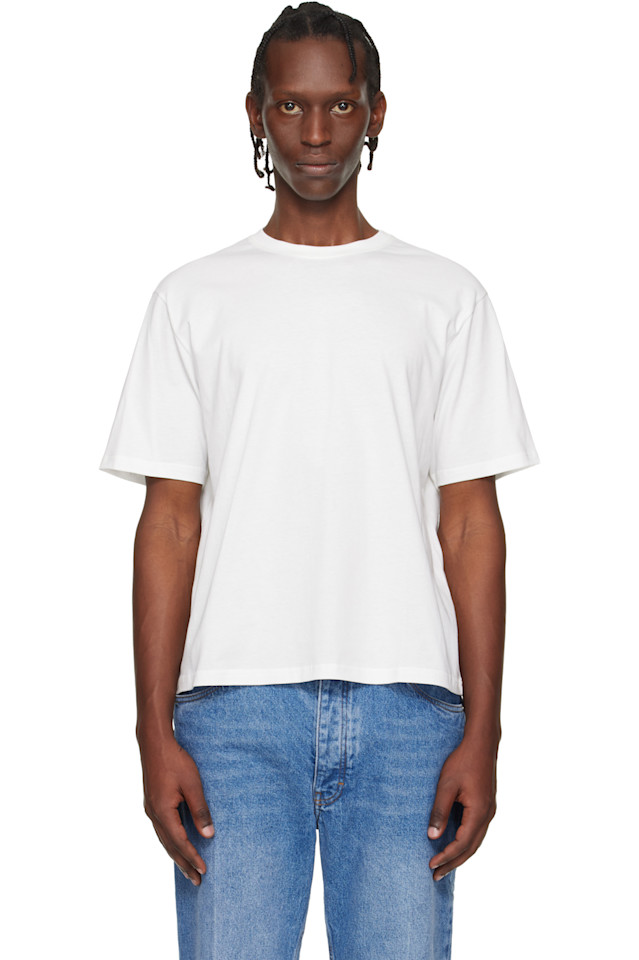 

Studio Nicholson Белая бриковая футболка