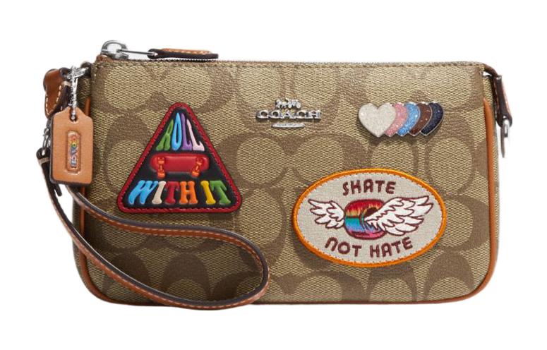 

COACH Сумка-клатч Nolita Leather Mahjong через плечо, маленькая, женская, коричневого цвета