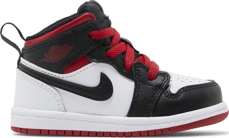 

Кроссовки Air Jordan 1 Mid TD 'Gym Red Black Toe', белый