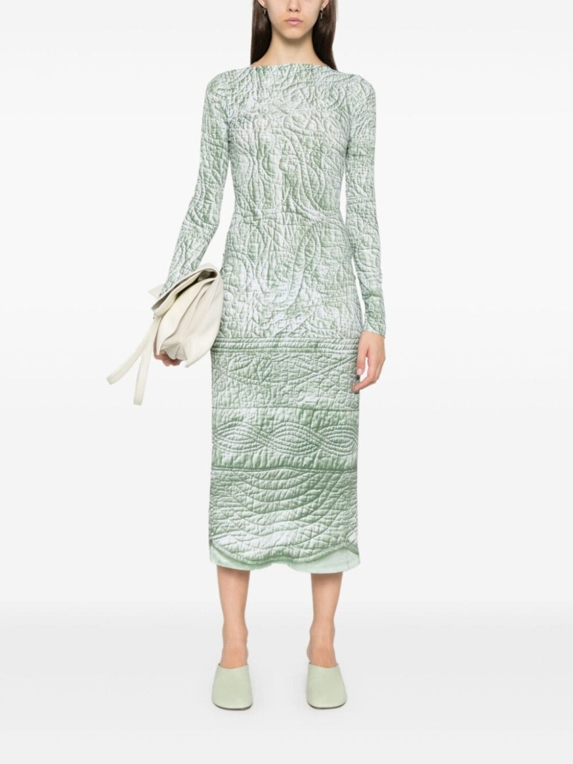 

MM6 Maison Margiela платье миди Iguana, зеленый