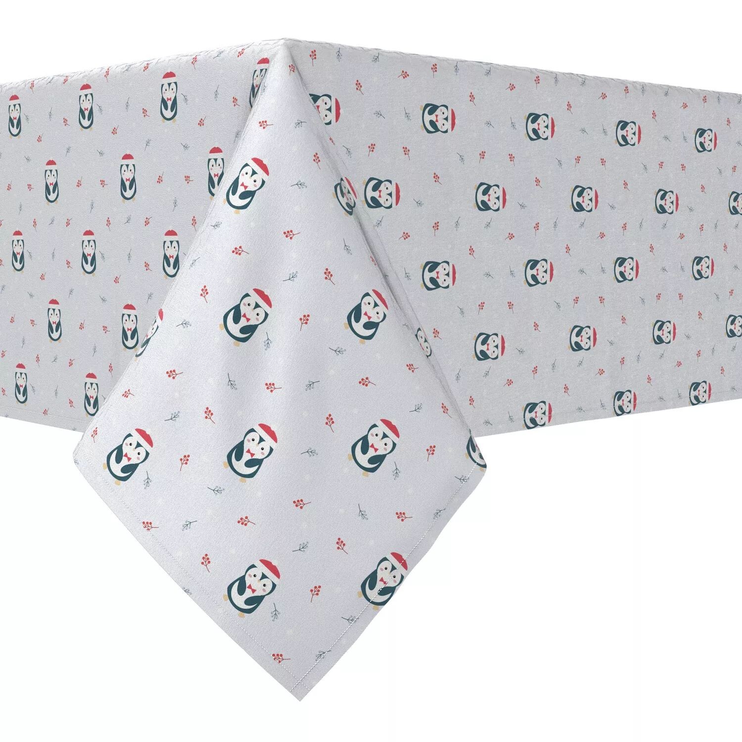 

Прямоугольная скатерть, 100% хлопок, 52x120 дюймов, Рождественские пингвины