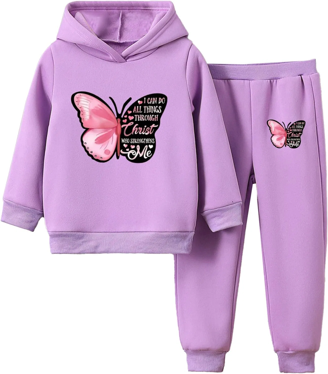 Детский спортивный костюм с принтом бабочки JEATHA, Purple
