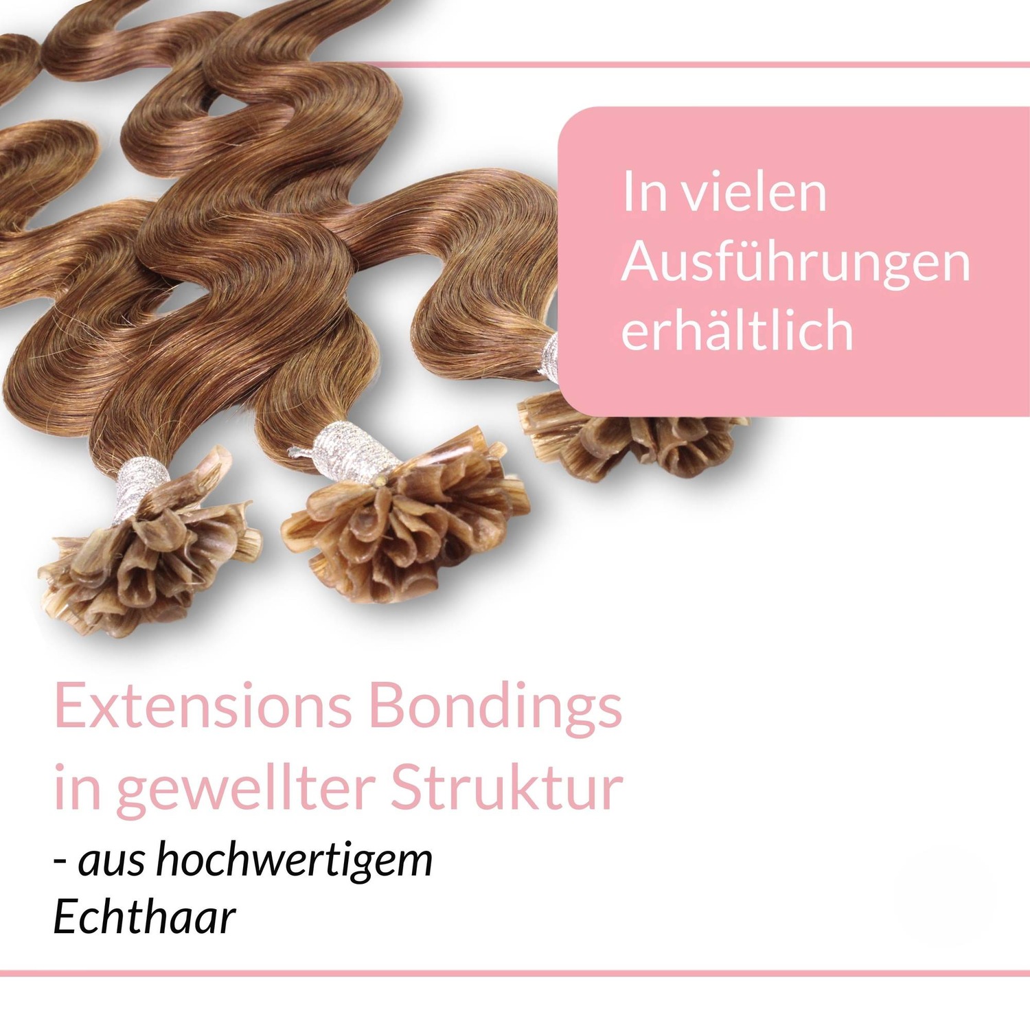 Накладные волосы bonding extensions echthaar #8/03 hellblond natur-gold 1g Hair2Heart, количество 25 шт. — фото 3