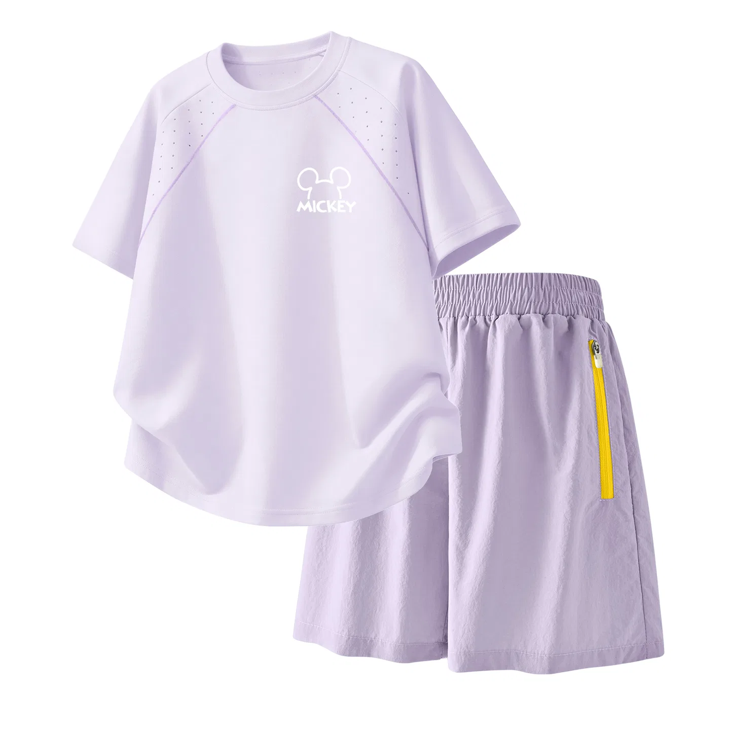 Детский спортивный костюм Casual Sportswear 2 Piece Set Disney, Thick Board Line K Glacier Blue+Solid Color Mint Green — фото 3