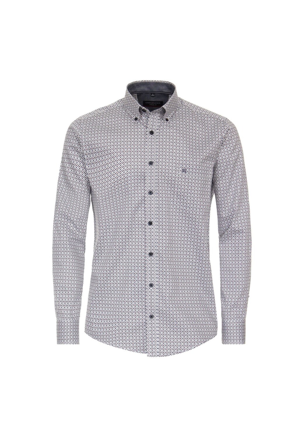 

Мужская повседневная рубашка с принтом повседневного кроя CASAMODA, цвет Mittelblau