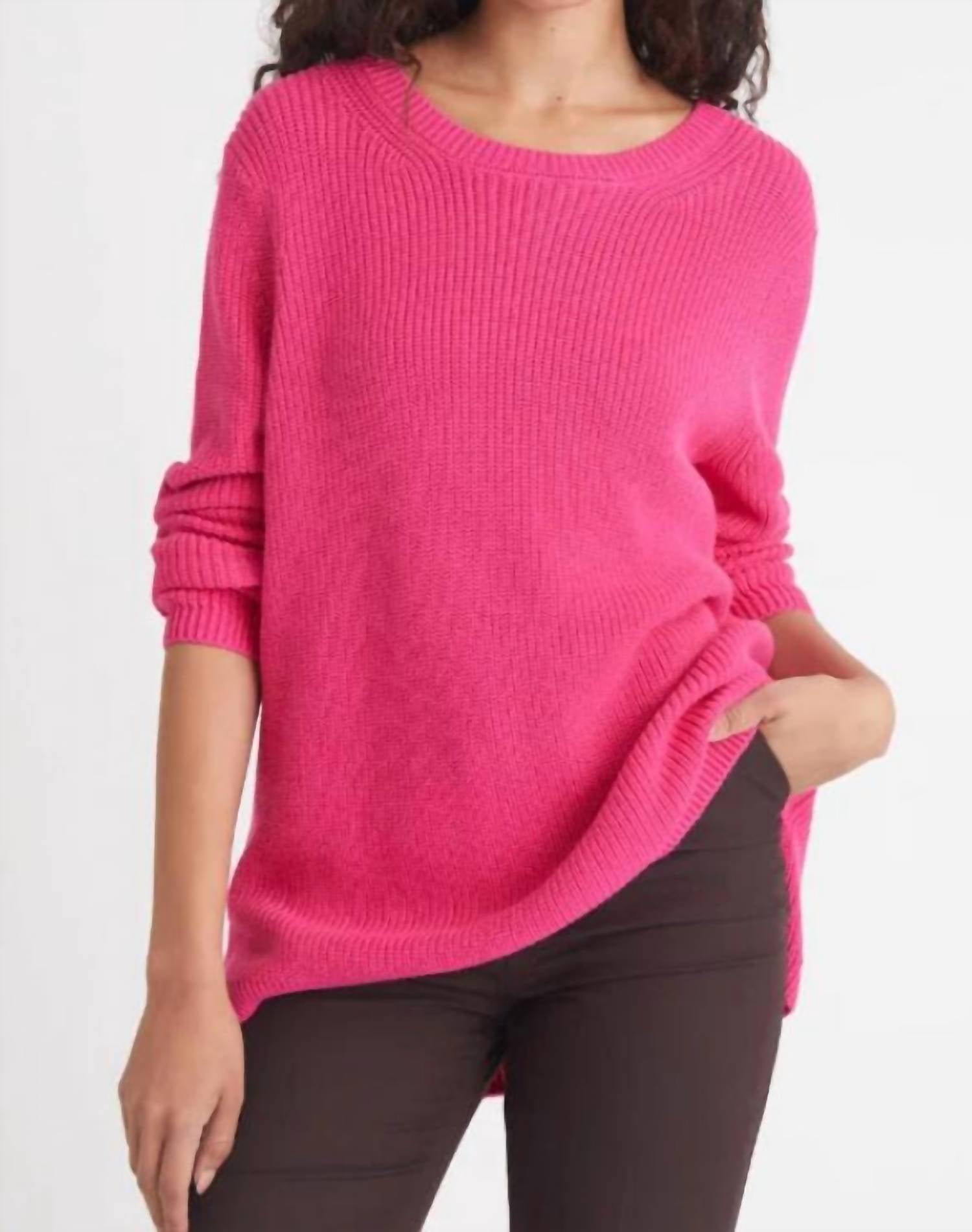 

Свитер Emma Crewneck цвета фуксии и пурпура 525 America, цвет fuchsia purple