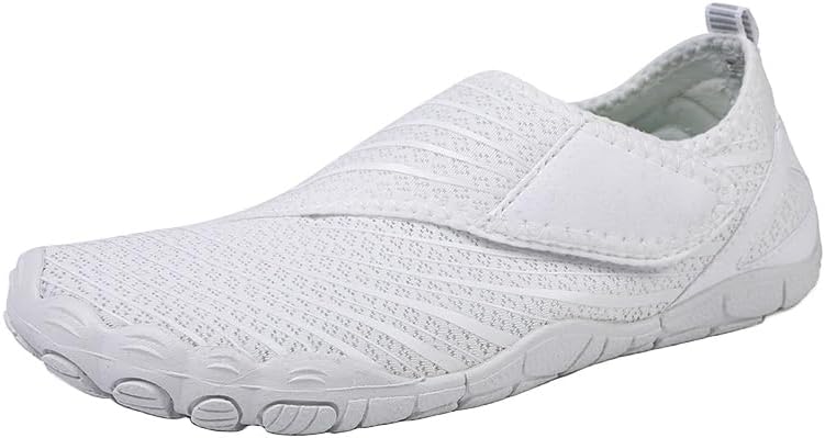 

Женские быстросохнущие кроссовки для ходьбы, с широким носком, спортивная нескользящая обувь для заземления, легкие и удобные, для пляжа, бассейна, аквааэробики, плавания, серфинга, ходьбы и походов Generic, белый
