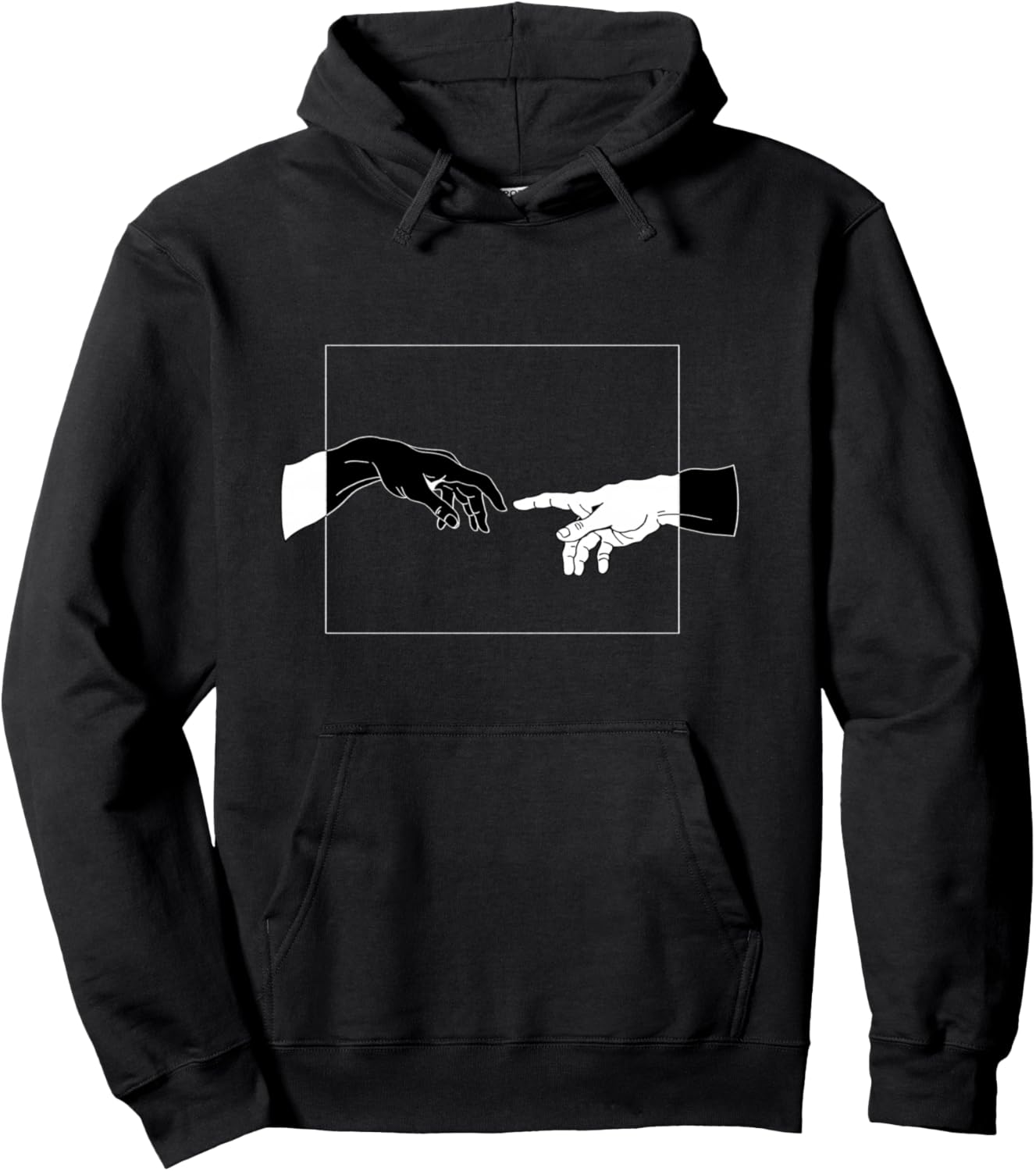 

Худи с надписью «Легкое прикосновение: рука Бога Адама» - подарок Ingenius Michelangelo Art Painting Astema Gift, черный