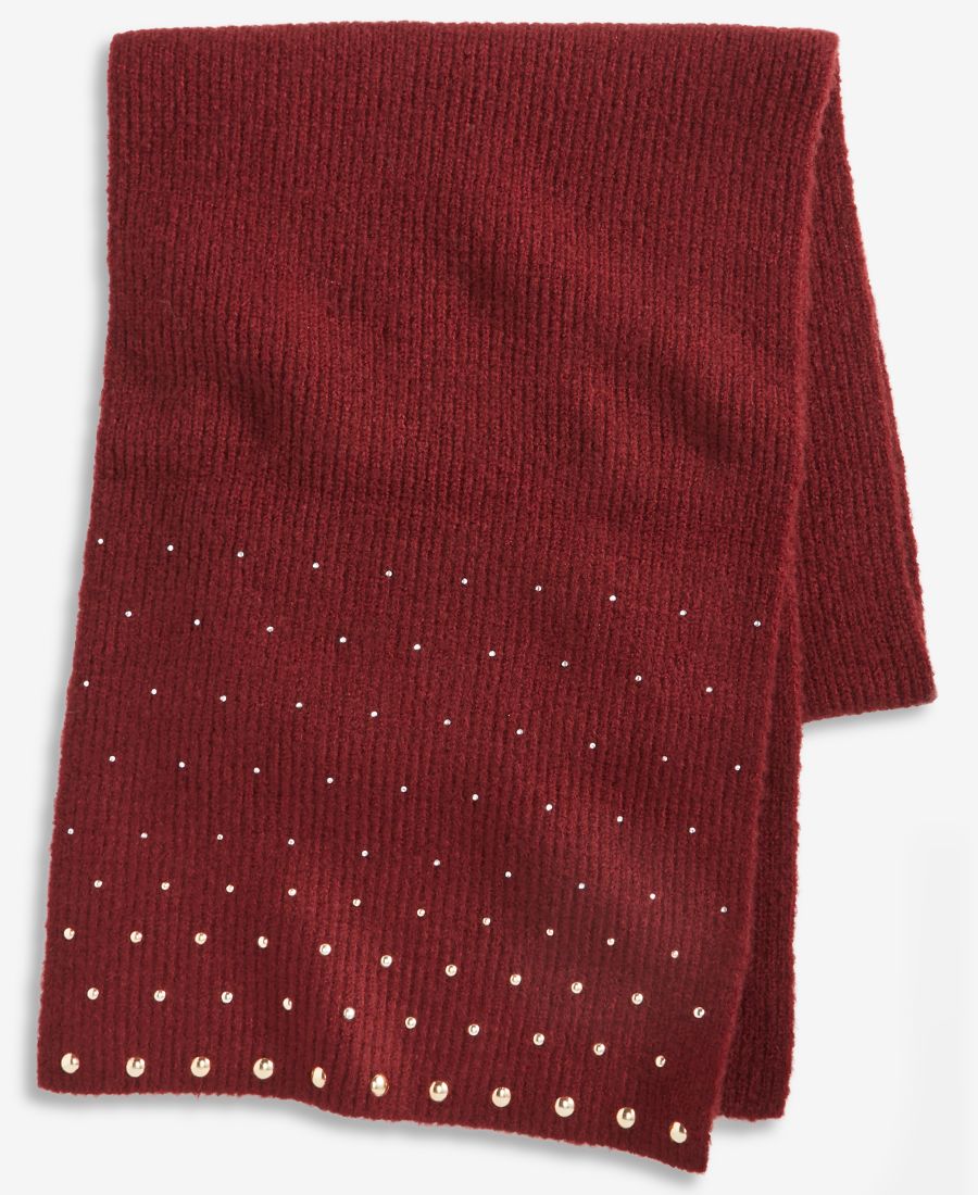 

Однотонный шарф-платок с заклепками INC International Concepts, Wine