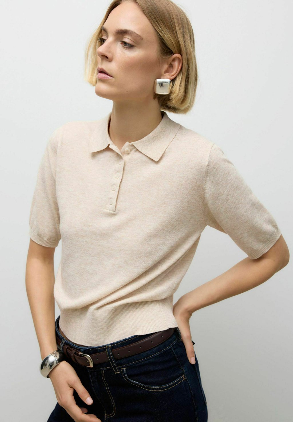 

Рубашка поло AWSIKITA Vero Moda, бежевый