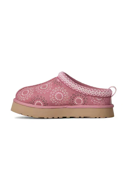 Тапочки детские с вышивкой TAZZ SUN STITCH UGG, розовый — фото 4