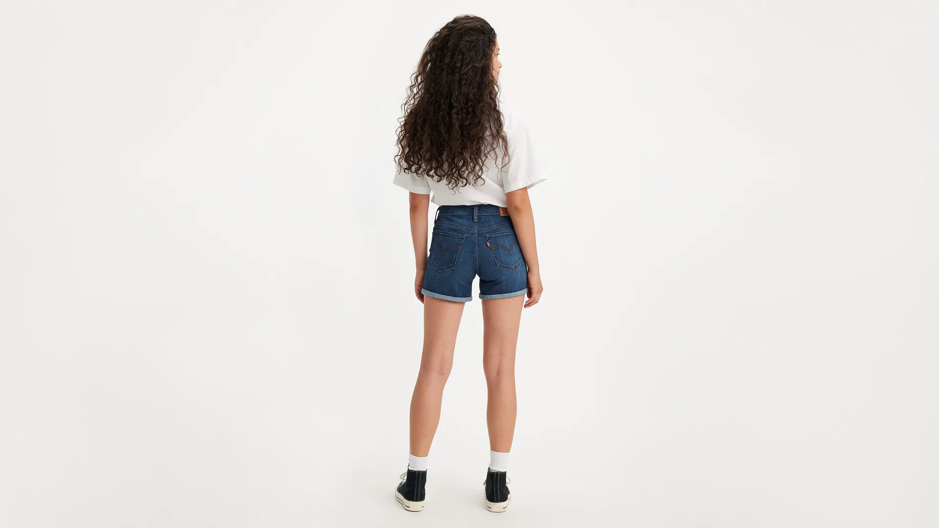 Женские шорты средней длины Levi's, коричневый — фото 3