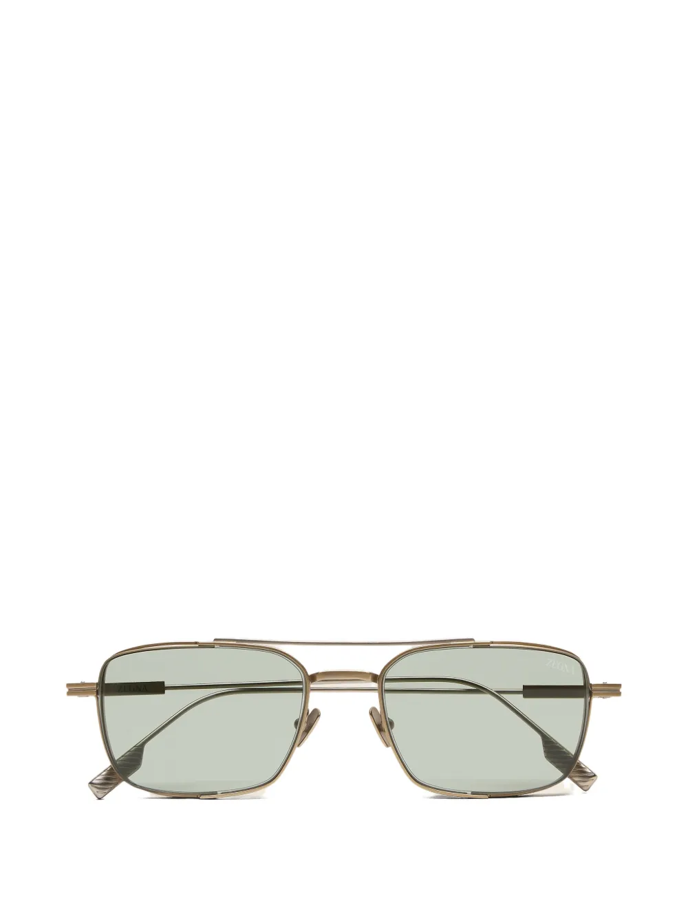 

Солнцезащитные очки в прямоугольной оправе Zegna, золотой