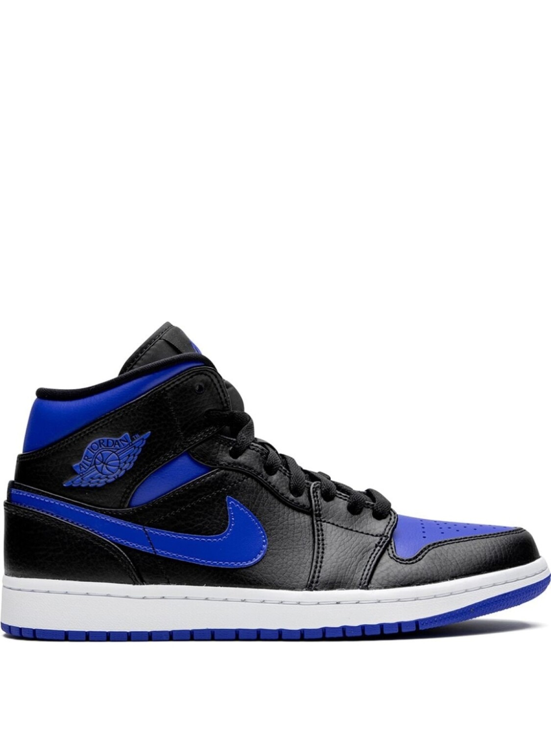 

Кроссовки Jordan Air Jordan 1 Mid, черный/синий, Черный;серый, Кроссовки Jordan Air Jordan 1 Mid, черный/синий