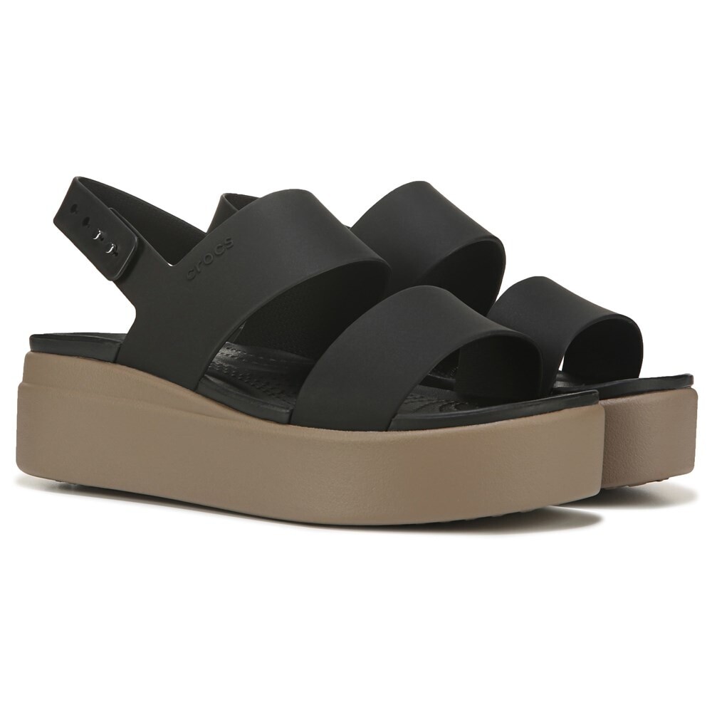 Женские сандалии на платформе Brooklyn Crocs, черный
