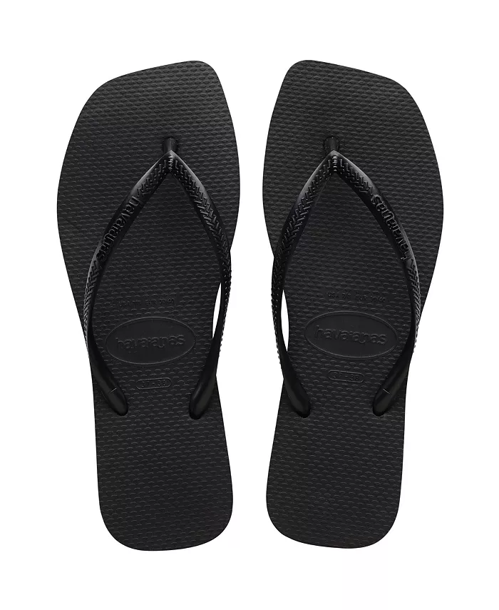 Женские узкие квадратные сандалии Havaianas, черный — фото 2