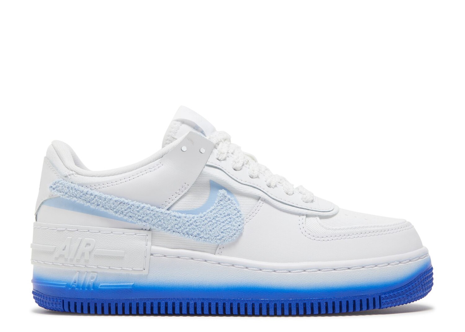 

Кроссовки Nike Wmns Air Force 1 Shadow 'Chenille Swoosh - Blue Tint', белый
