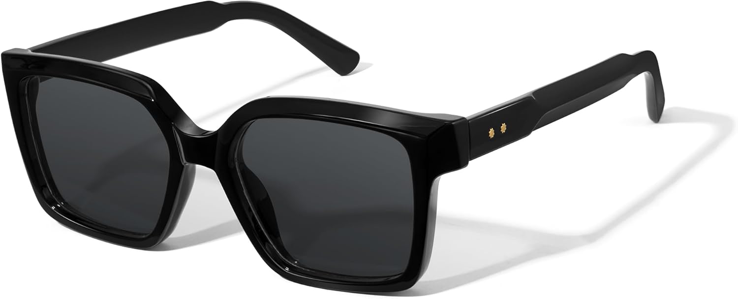 

Солнцезащитные очки Cyxus Square Fashion для женщин и мужчин, крупная массивная оправа, стиль уличной моды Y2K, для повседневной носки и активного отдыха, модель 1356, 03-black/ Black-1356