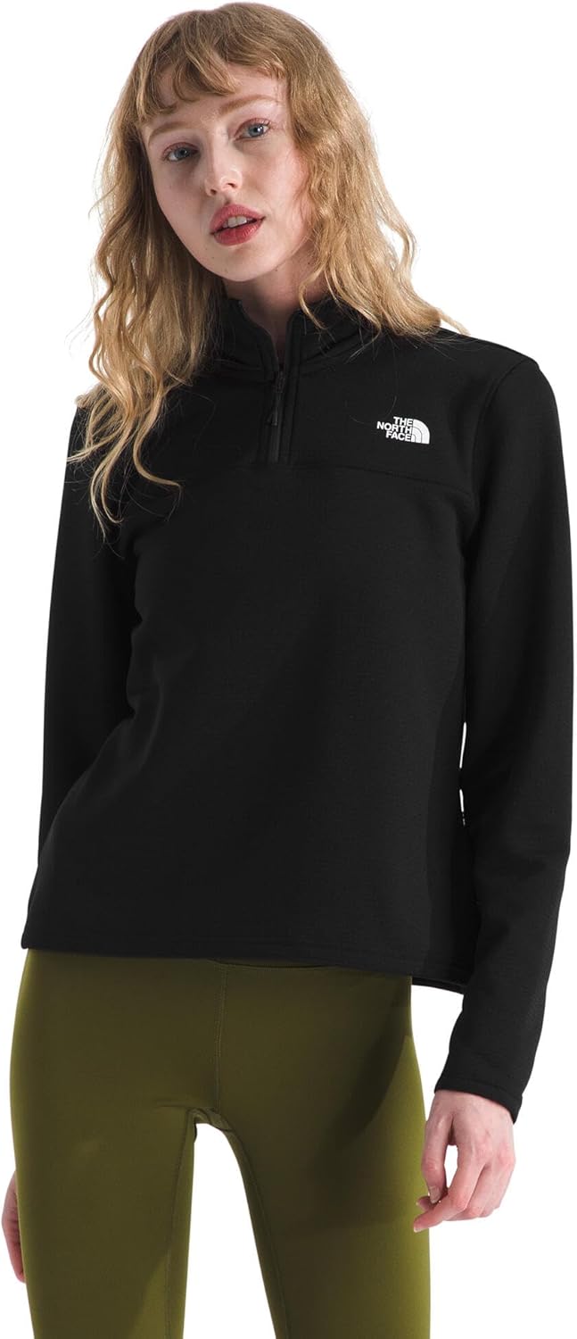 

THE NORTH FACE Женская флисовая кофта Cedar Trail Grid с молнией до середины груди | Утепленная модель с усиленными окантовками, Tnf Black