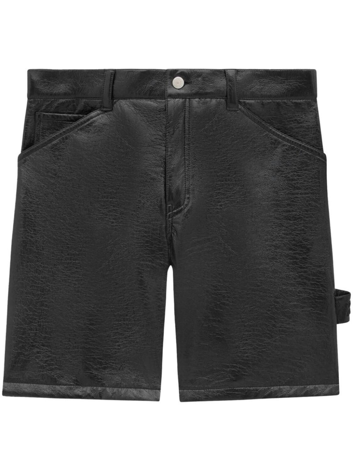 

Courrèges виниловые шорты-бермуды, черный