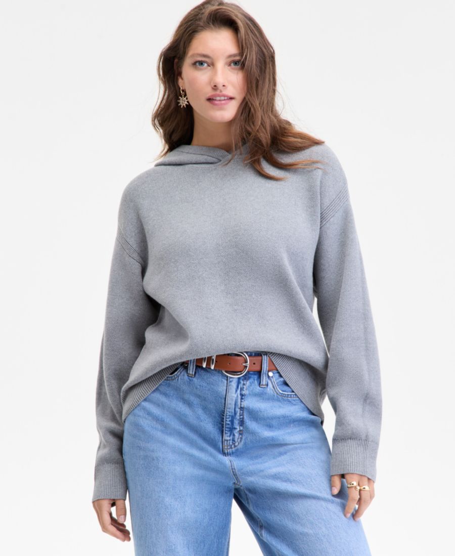 

Женская толстовка с капюшоном, эксклюзивно от Macy's On 34th, Grey Heather