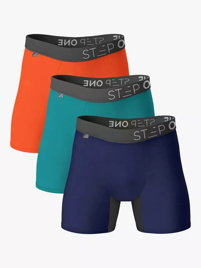 

Трусы Step One Bamboo 3 шт, цвет navy/green/orange