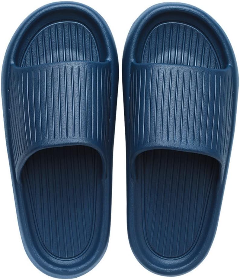 

Шлепанцы Rojeam Cloud для женщин и мужчин, с открытым носком, из материала EVA, быстросохнущие, нескользящие, мягкие домашние тапочки для дома и улицы, синий