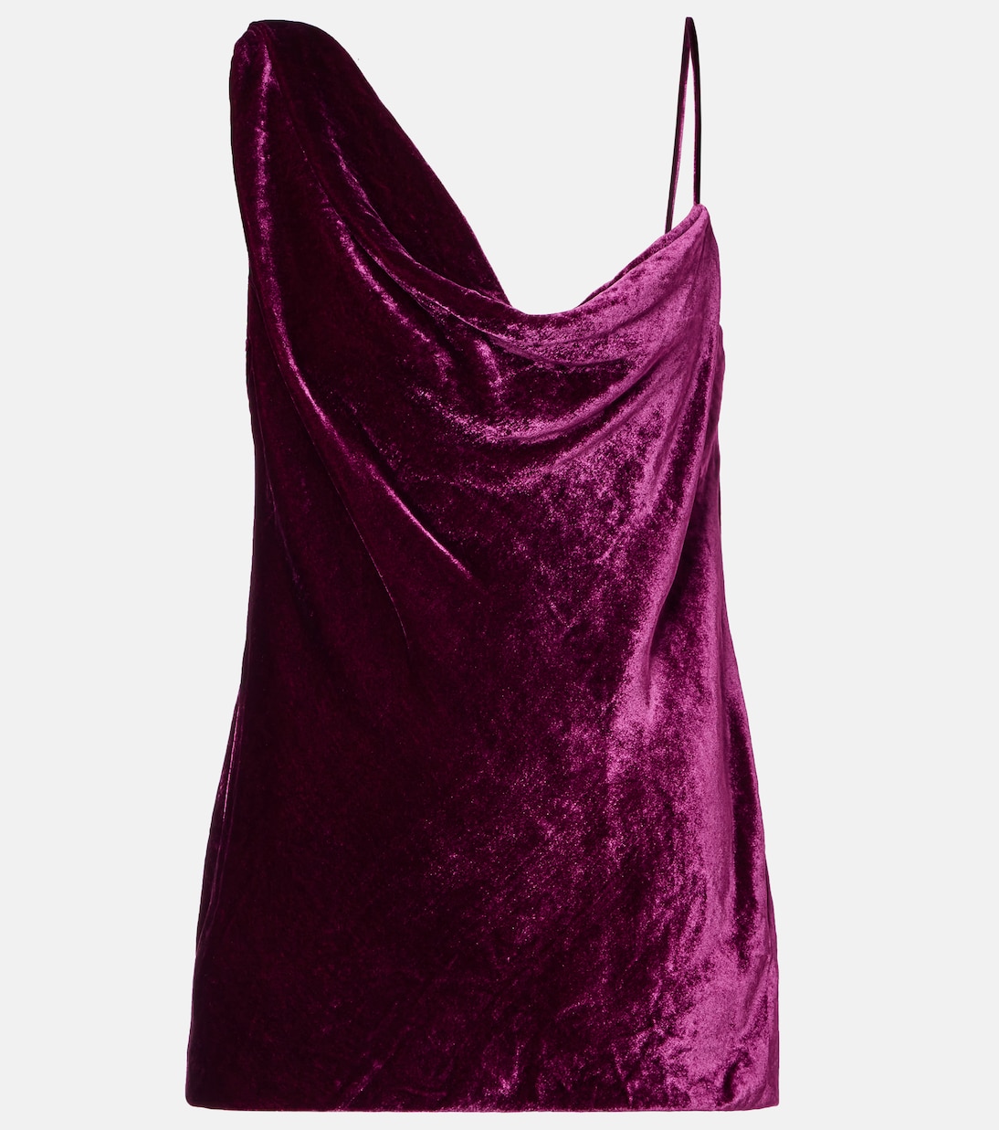 

Драпированный бархатный топ Dries Van Noten, Violet
