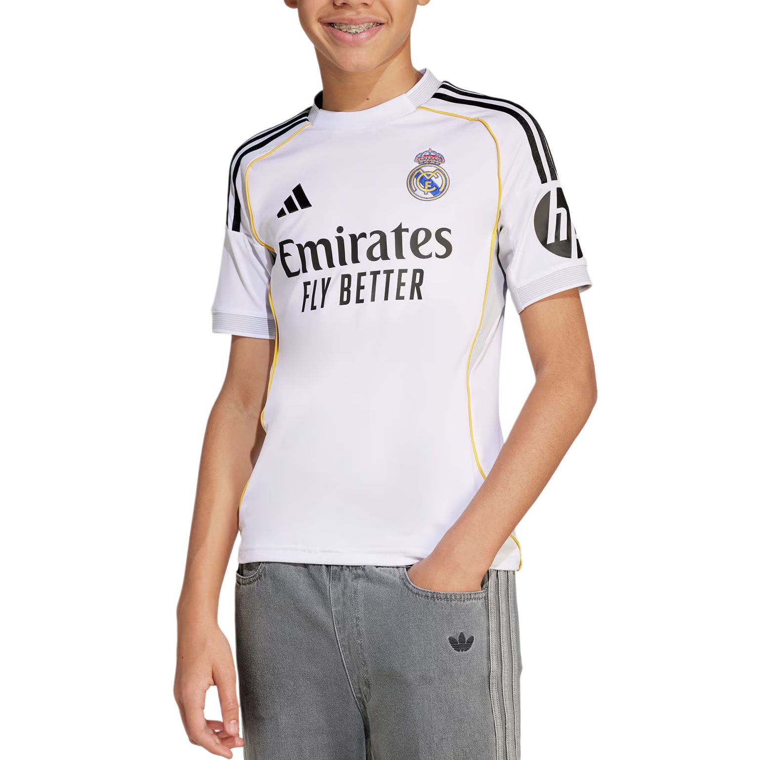 Футболка Real Madrid SS25 Kids' Adidas, белый — фото 3