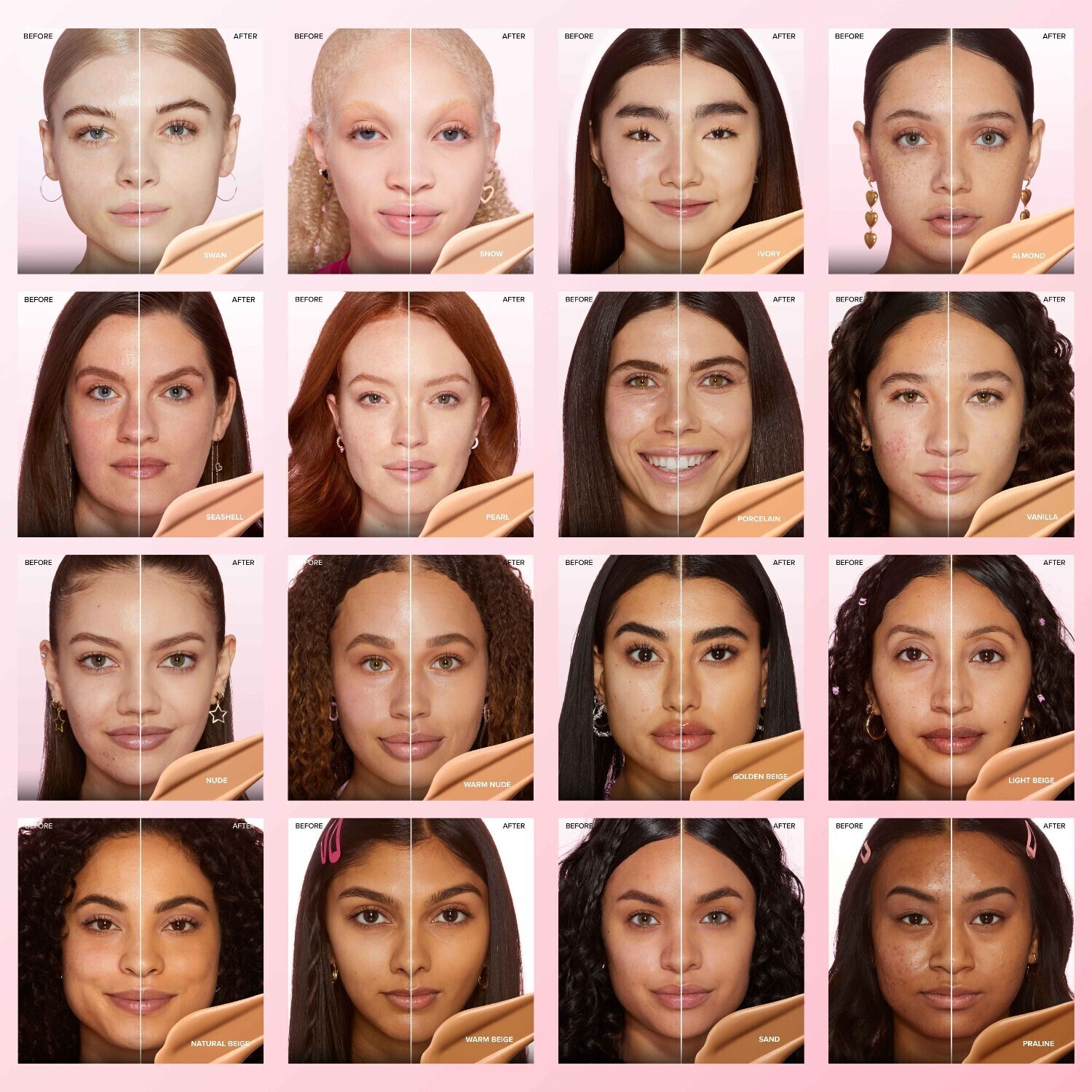 Тональный крем для лица born this way soft matte Too Faced, chestnut, объем 30 мл — фото 2