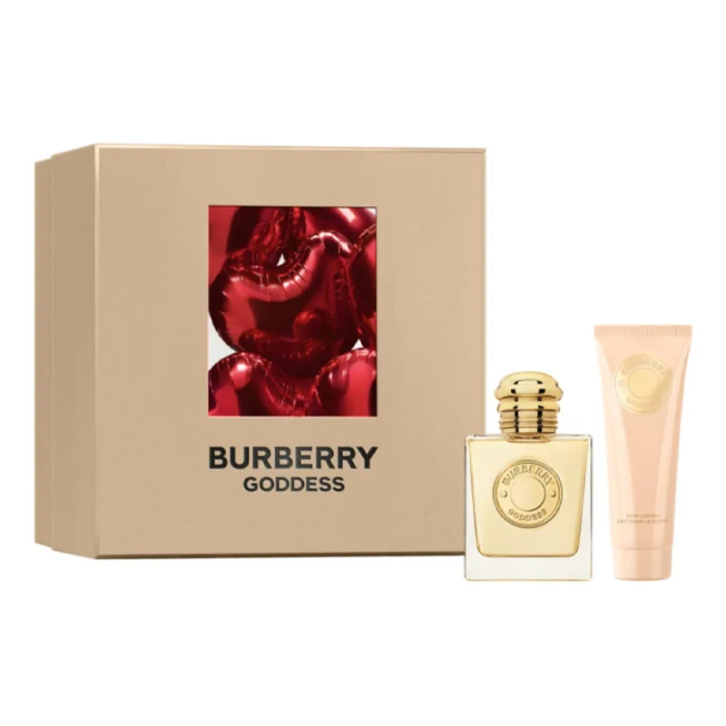 Burberry Набор духов Goddess Box Eau De Parfum EDP с ванильным ароматом 50 мл + 75 мл, Two-Piece Set: 50ml Perfume+75ml Body Lotion