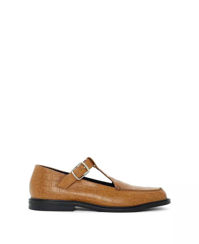 Гала Плоские Кожаные Туфли Мэри Джейн Maguire Shoes, желтый — фото 2