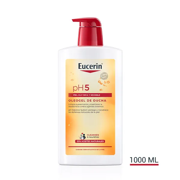 

Увлажняет и защищает кожу Ph5 Oleogel Ducha Eucerin, 1.000 ml