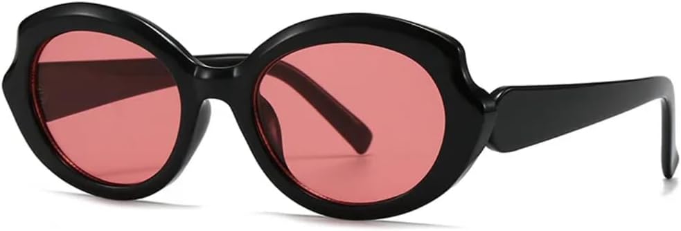 

Винтажные солнцезащитные очки неправильной формы для женщин и мужчин, роскошные, в стиле панк, популярные, с большой оправой, для активного отдыха, путешествий, вождения, защита от УФ-излучения UV400 TVTBBVV, Black Red