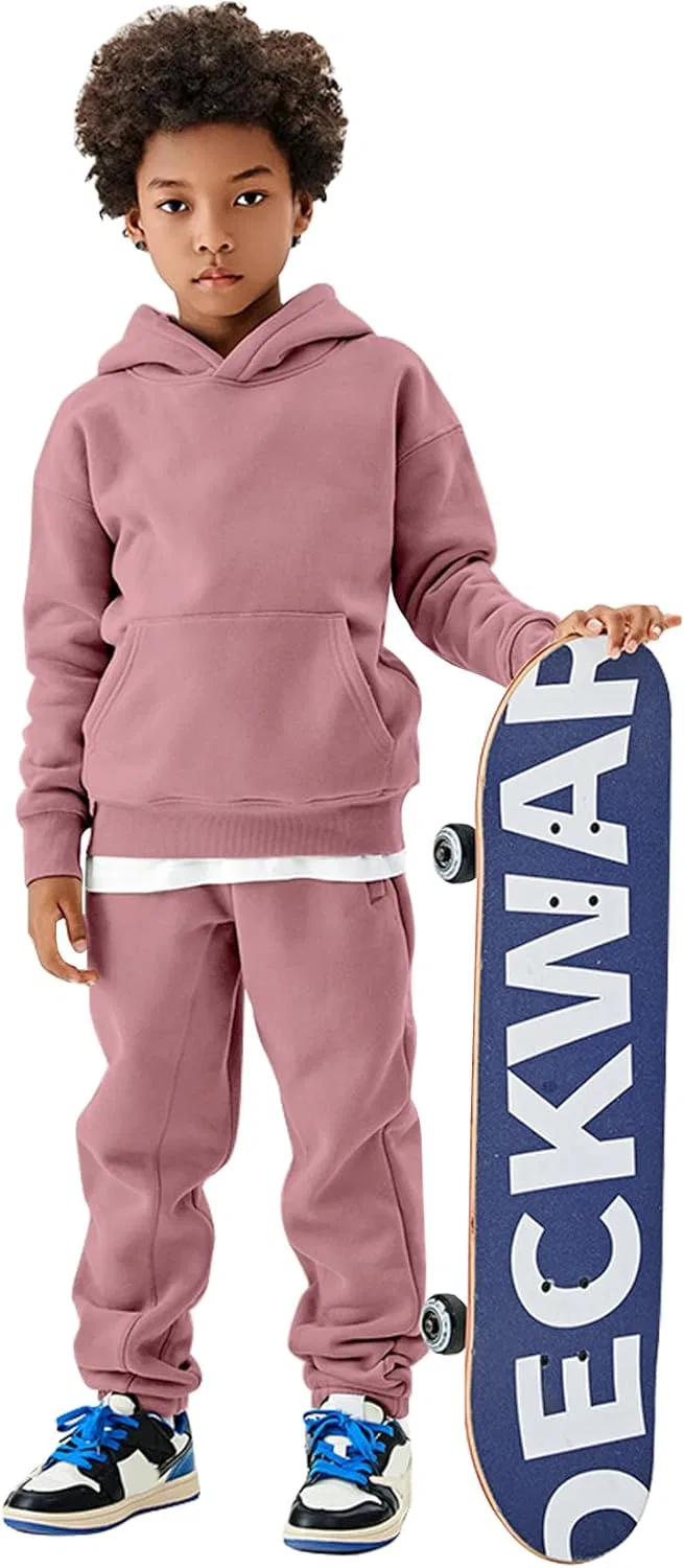Детский спортивный костюм из флиса COZYPOIN, комплект из толстовки и брюк, Dark Pink — фото 4