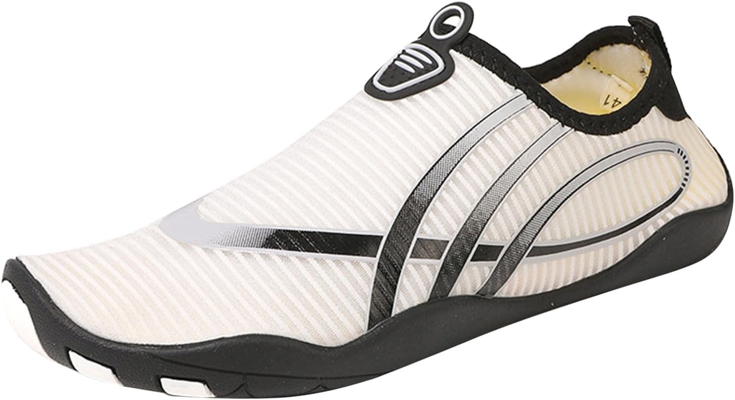 

Обувь для воды для женщин и мужчин, нескользящие аква-носки, удобные кроссовки без шнурков для ходьбы по пляжу, бассейну, йоге, серфингу, дышащие, легкие, для плавания Generic, белый